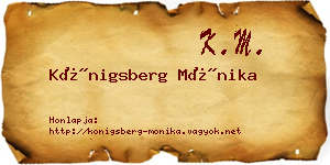 Königsberg Mónika névjegykártya